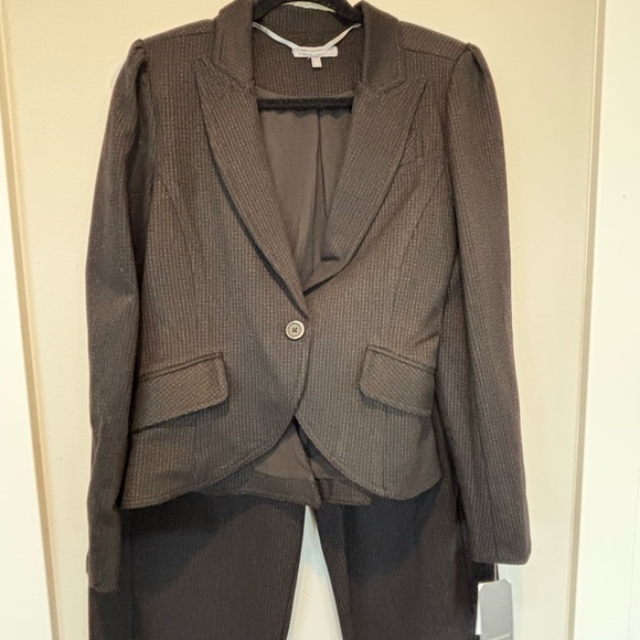 Wit & Wisdom Jackets & Blazers - NWT Wit & Wisdom Black Knit Lined Blazer with Subtle Dark Fleck 192